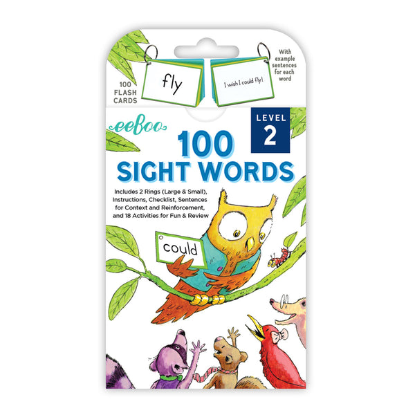 eeBoo Flash Cards - 100 Sight Words Level 2