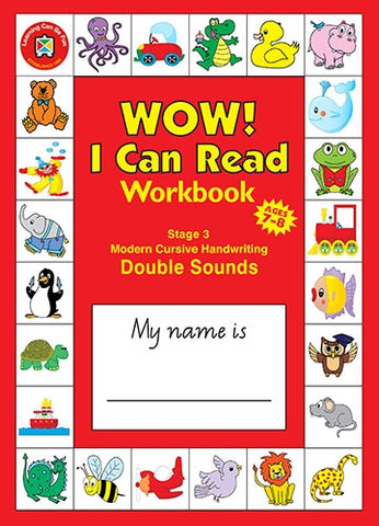 WOW I Can Read Workbook - Stage 3 - Modern Cursive Font
