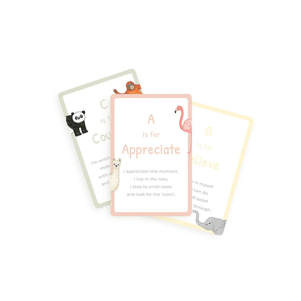 A-Z Mindful Affirmation Cards Mindful and Co Kids Rata and Roo