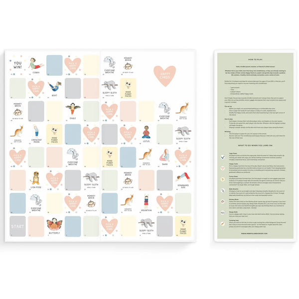 Happy Hearts Board Game Mindful and Co Kids Rata and Roo