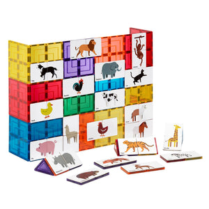 Learn & Grow Magnetic Tile Topper - 40 Piece Animal Duo Puzzle Pack Learn and Grow Toys Rata and Roo