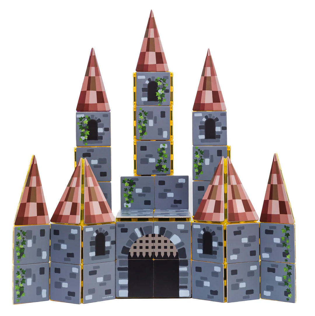 Learn & Grow Magnetic Tile Topper - 40 Piece Castle Pack Learn and Grow Toys Rata and Roo