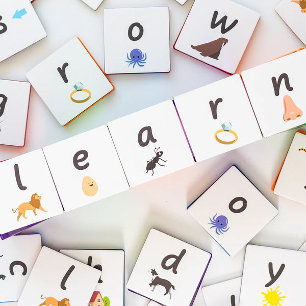 Learn & Grow Magnetic Tile Topper - 40 Piece Lowercase Alphabet Learn and Grow Toys Rata and Roo