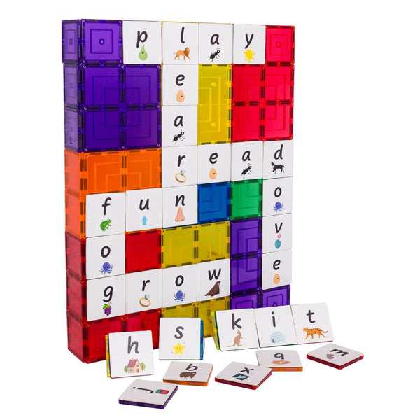 Learn & Grow Magnetic Tile Topper - 40 Piece Lowercase Alphabet Learn and Grow Toys Rata and Roo