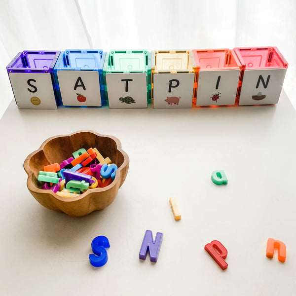 Learn & Grow Magnetic Tile Topper - 40 Piece Uppercase Alphabet Learn and Grow Toys Rata and Roo