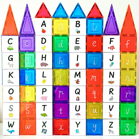 Learn & Grow Magnetic Tile Topper - 40 Piece Uppercase Alphabet Learn and Grow Toys Rata and Roo