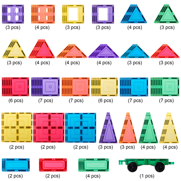 Learn & Grow Magnetic Tiles - 110 Piece Builders Pack Learn and Grow Toys Rata and Roo