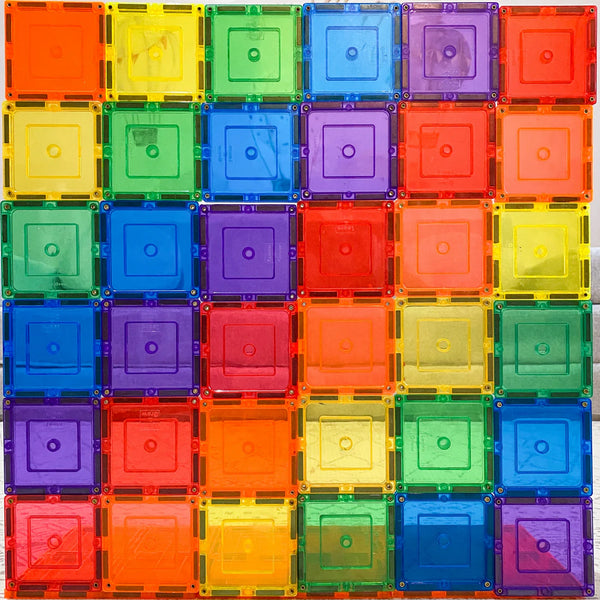 Learn & Grow Magnetic Tiles - 36 Piece Small Square Pack Learn and Grow Toys Rata and Roo