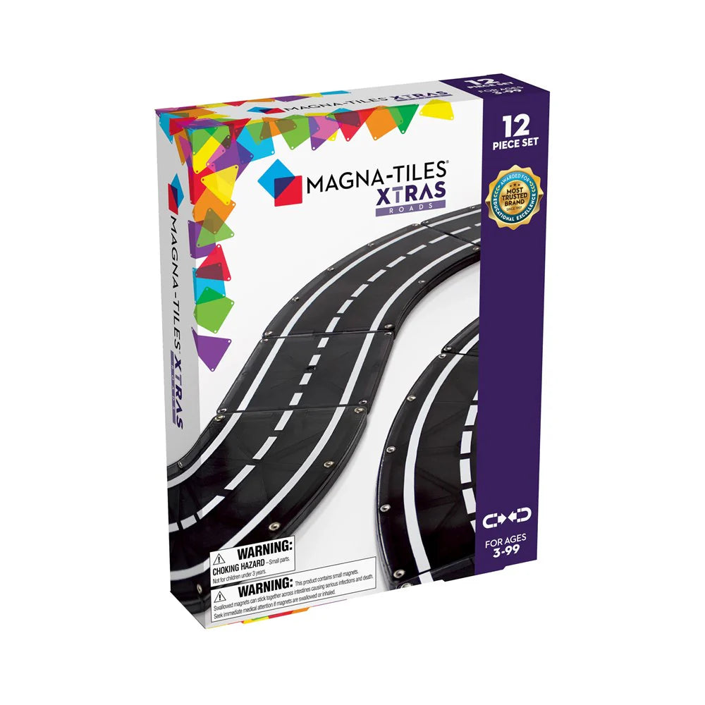 Magna-Tiles XTRA Roads - 12 Piece Set Magna-Tiles Rata and Roo