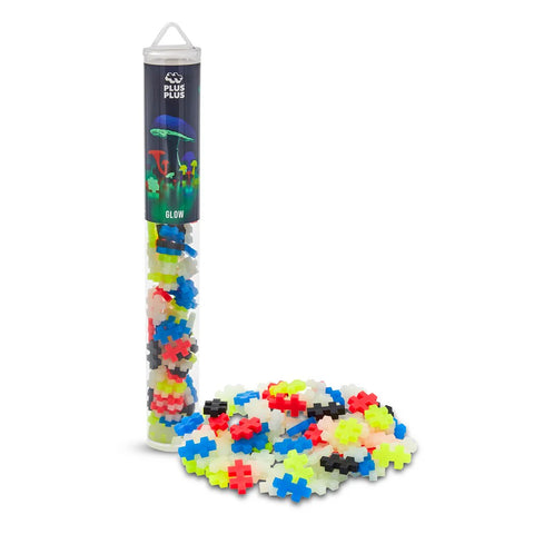 Plus Plus Tube - Glow in the Dark Mix 100pcs Plus Plus Rata and Roo