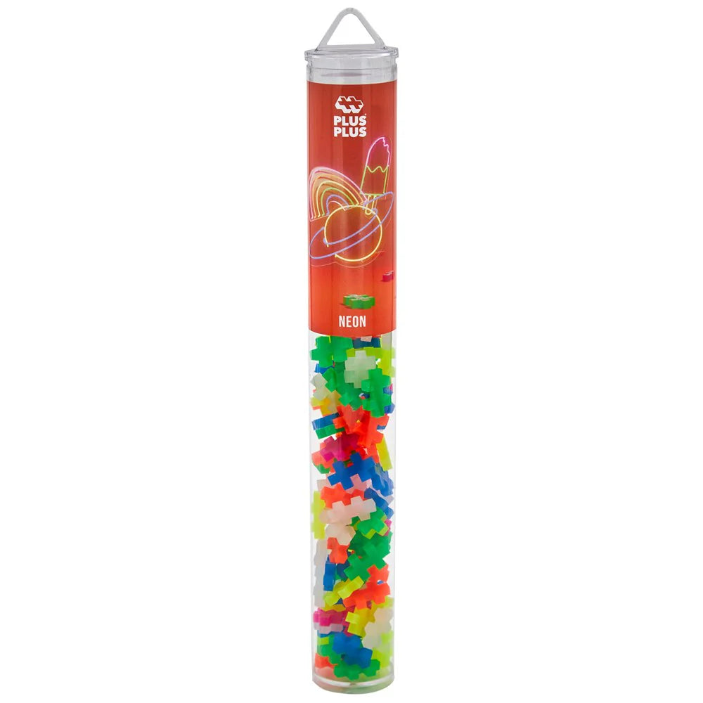 Plus Plus Tube - Neon Mix 100pcs Plus Plus Rata and Roo