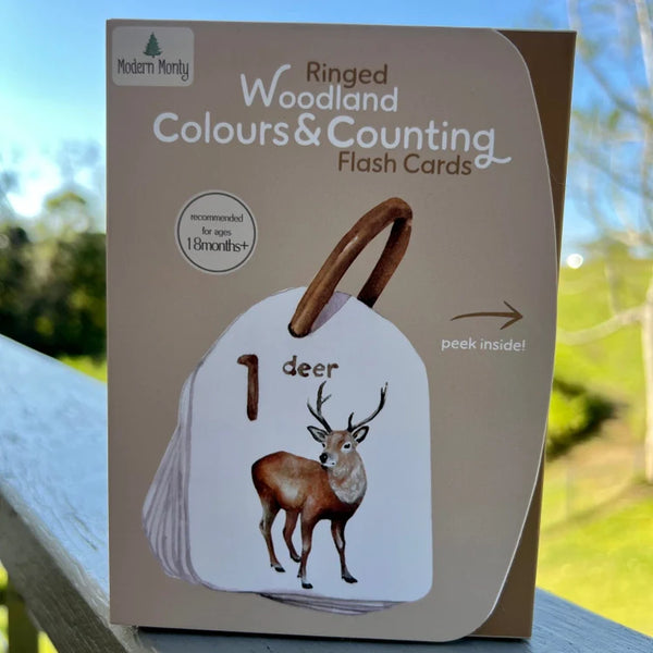 Ringed Woodland Colours and Counting Flash Cards