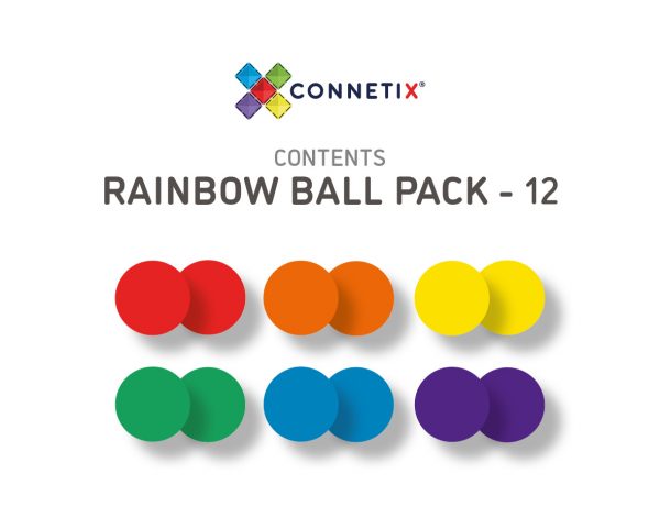Connetix 12 Piece Rainbow replacement ball set  