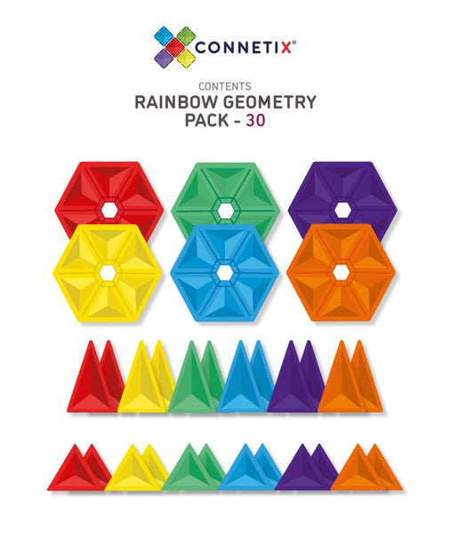 Connetix Tiles 30 Piece Geometry Pack Rata and Roo