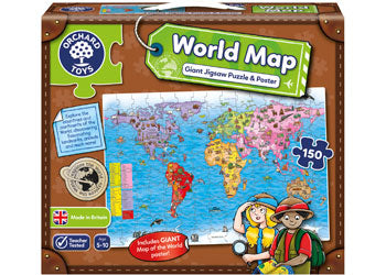 Orchard Jigsaw - World Map 150piece Puzzle & Poster