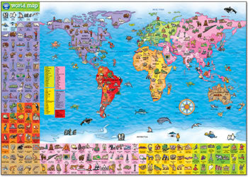 Orchard Jigsaw - World Map 150piece Puzzle & Poster