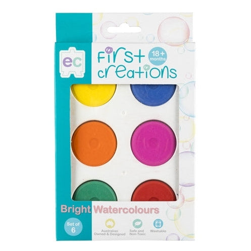 Bright Watercolours Set of 6 EdColours First Creations Rata and Roo