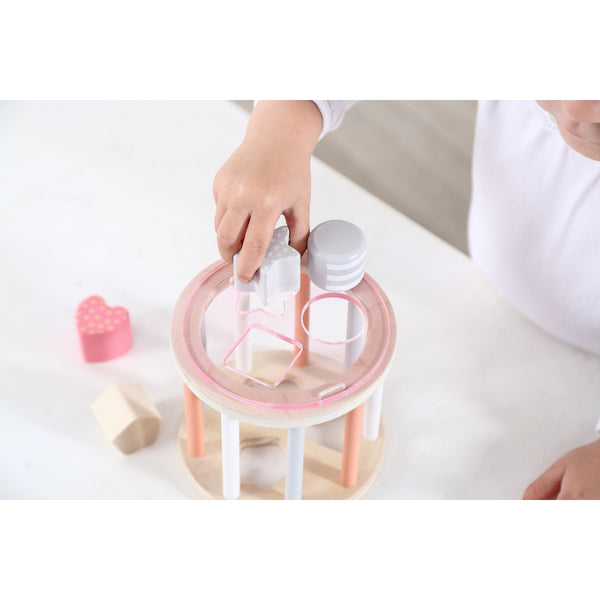 Calm & Breezy Rolling Shape Sorter - Pink Kaper Kidz Rata and Roo