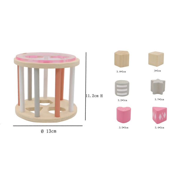 Calm & Breezy Rolling Shape Sorter - Pink Kaper Kidz Rata and Roo