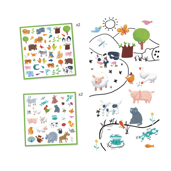 Djeco Animal Stickers Djeco Rata and Roo