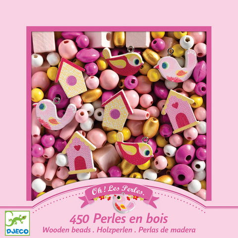 Djeco Wooden Beads - Birds Djeco Rata and Roo