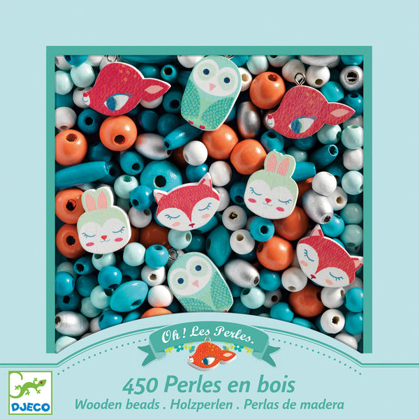 Djeco Wooden Beads - Woodland Animals Djeco Rata and Roo