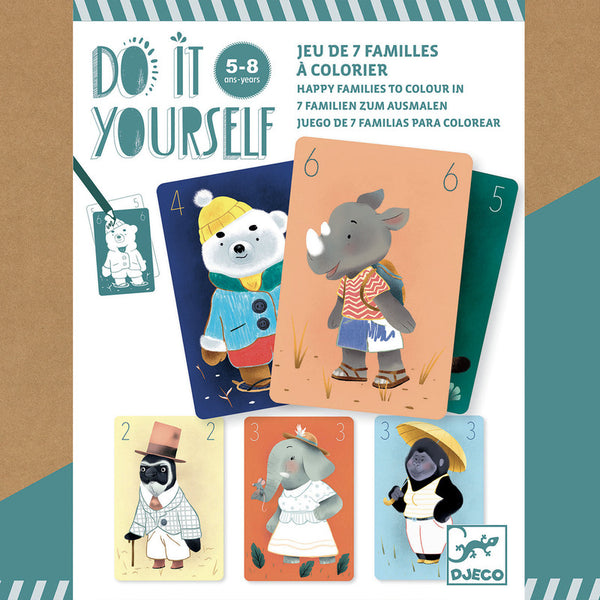 Do It Yourself Creature Chic Card Game Djeco Rata and Roo