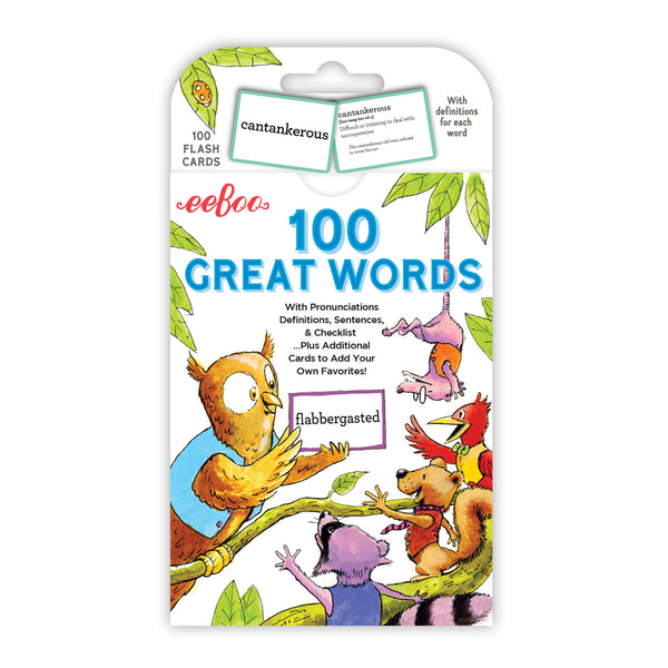 eeBoo Flash Cards - 100 Great Words