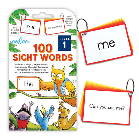 eeBoo Flash Cards - 100 Sight Words Level 1