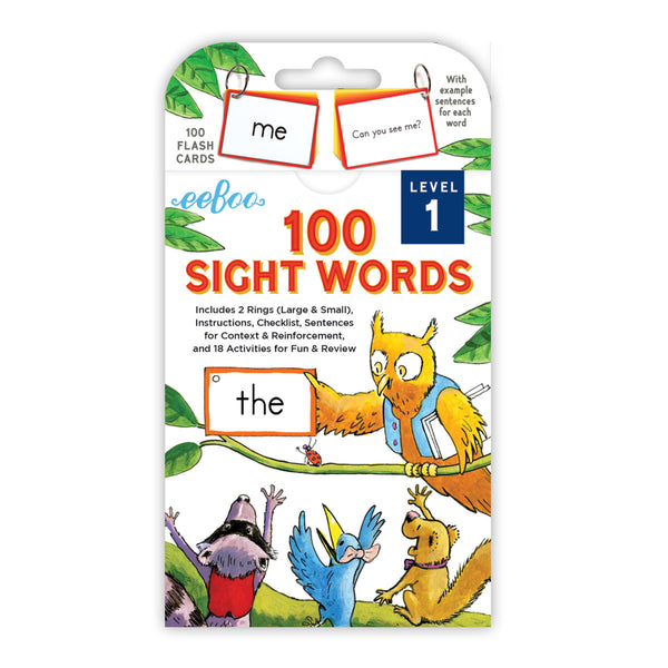 eeBoo Flash Cards - 100 Sight Words Level 1