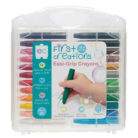 Easi-Grip Crayons - 24 Pack EdColours First Creations Rata and Roo