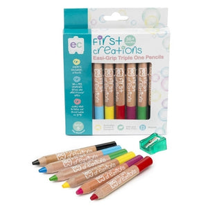 Easi-Grip Watercolour Pencils - Pack of 6 EdColours First Creations Rata and Roo