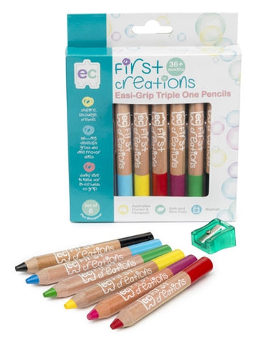 Easi-Grip Watercolour Pencils - Pack of 6