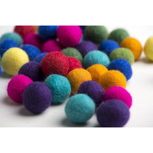 Felt Balls - 45 Rainbow Colours Rainbows & Clover Rata and Roo