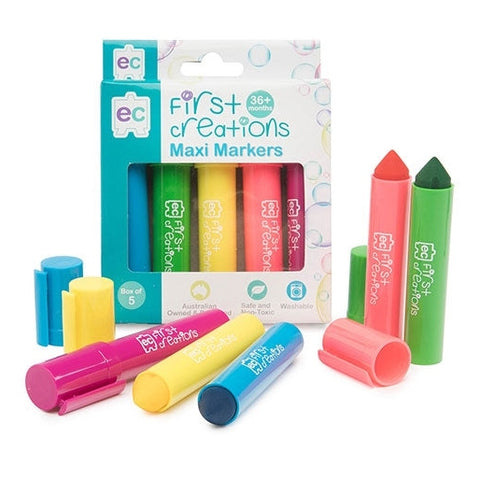 First Creations Maxi Markers - 5 Pack EdColours First Creations Rata and Roo