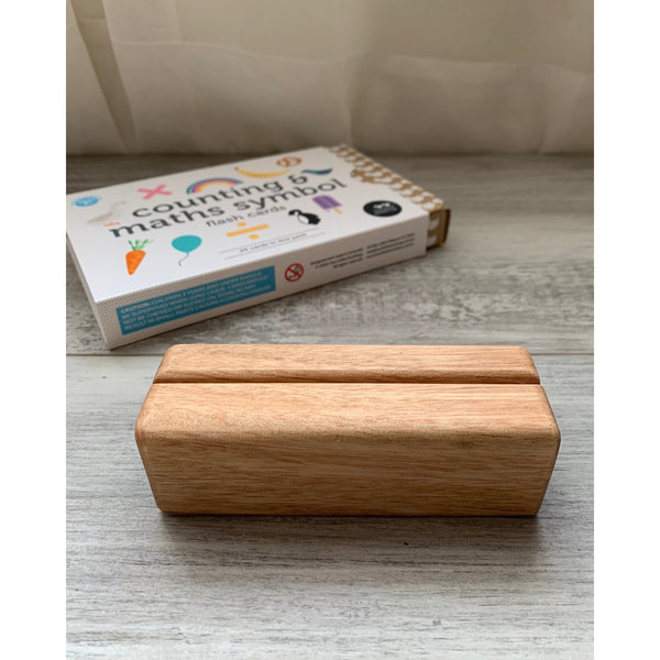 Flash Card Holder - Tasmanian Oak Rata & Roo Toys Rata and Roo