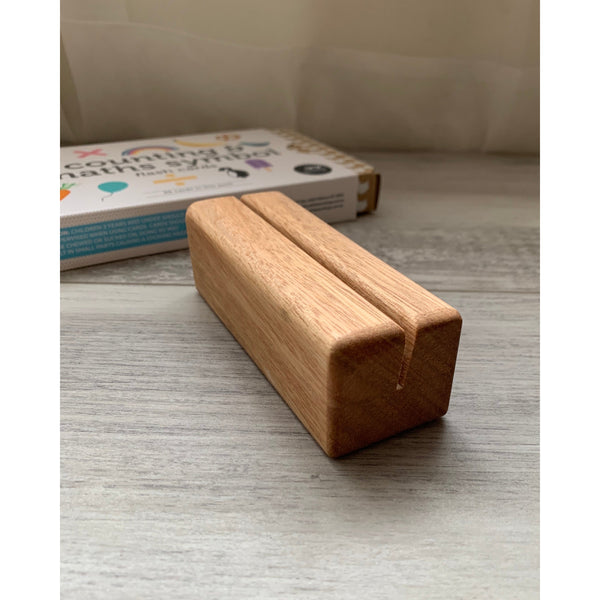 Flash Card Holder - Tasmanian Oak Rata & Roo Toys Rata and Roo