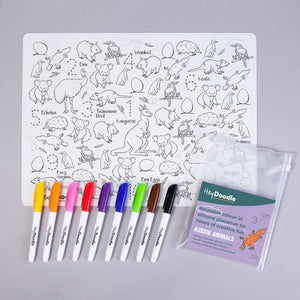 Hey Doodle - Aussie Animals Numbers Mat Hey Doodle Rata and Roo