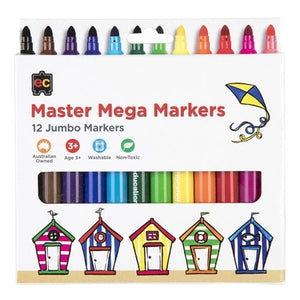 Master Mega Markers Packet of 12 EdColours Rata and Roo