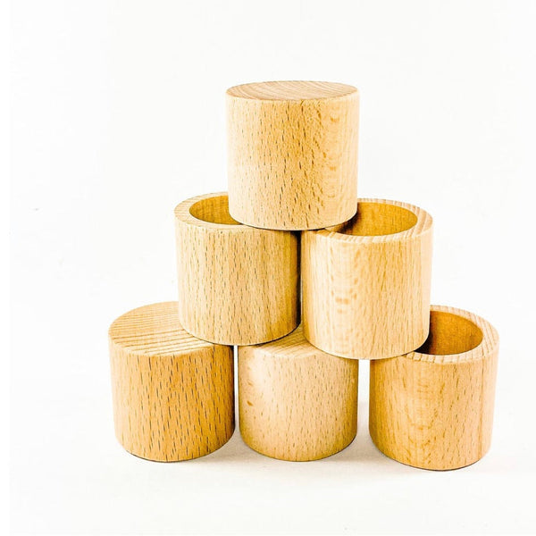 Mixed Beechwood Cups Little Earth Toys Rata and Roo