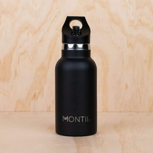 MontiiCo Mini Drink Bottle - Black MontiiCo Rata and Roo