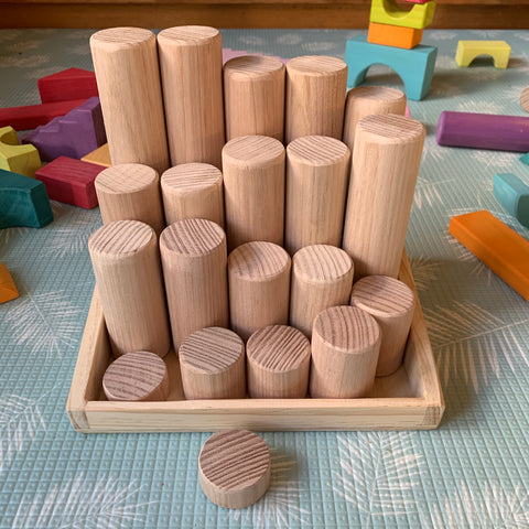 Natural Counting Cylinders Rata & Roo Toys Rata and Roo