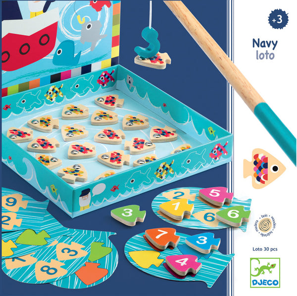 Navy Loto Fishing Game Djeco Rata and Roo