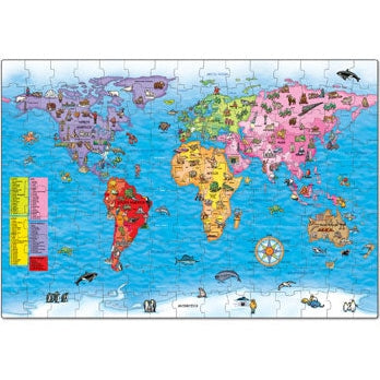 Orchard Jigsaw - World Map 150piece Puzzle & Poster Orchard Toys Rata and Roo