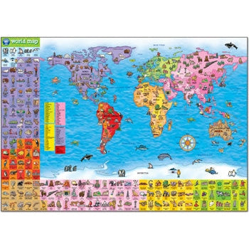 Orchard Jigsaw - World Map 150piece Puzzle & Poster Orchard Toys Rata and Roo