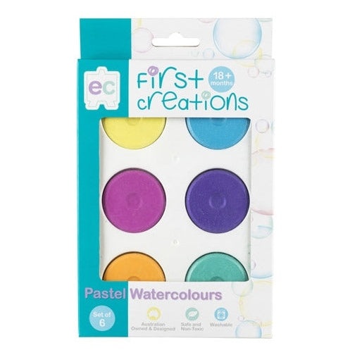 Pastel Watercolours Set of 6 EdColours First Creations Rata and Roo