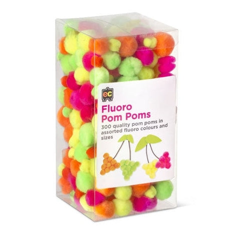 Pom Poms - Fluoro EdColours Rata and Roo