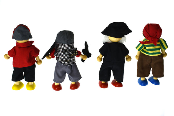 Pirate Flexi Doll Set of 4