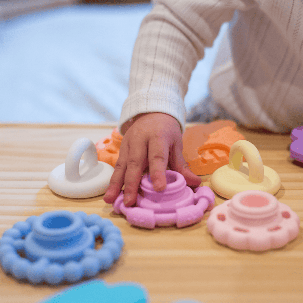 Rainbow Stacker and Teether Toy Jellystone Designs Rata and Roo