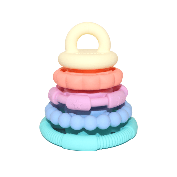 Rainbow Stacker and Teether Toy Jellystone Designs Rata and Roo